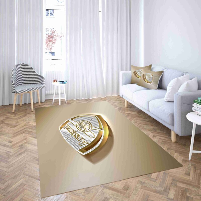 Arsenal Football Club Gold Carpet Area Rug