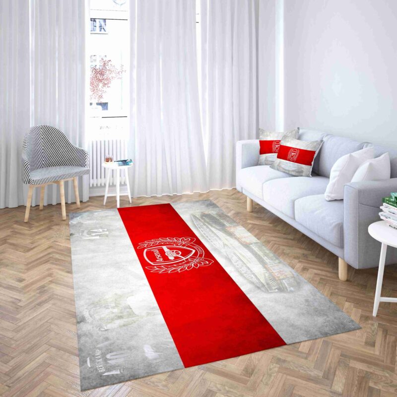 Arsenal Football Club Rot Und Weiß Carpet Area Rug