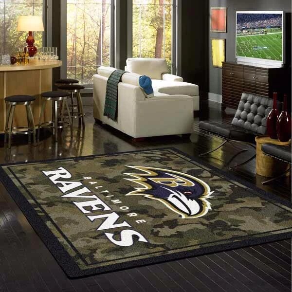 Baltimore Ravens Camo Carpet Area Rug