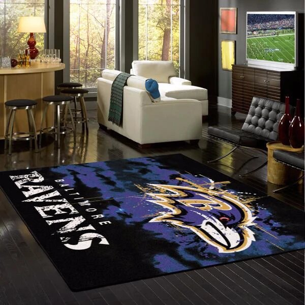 Baltimore Ravens Verblassen Carpet Area Rug