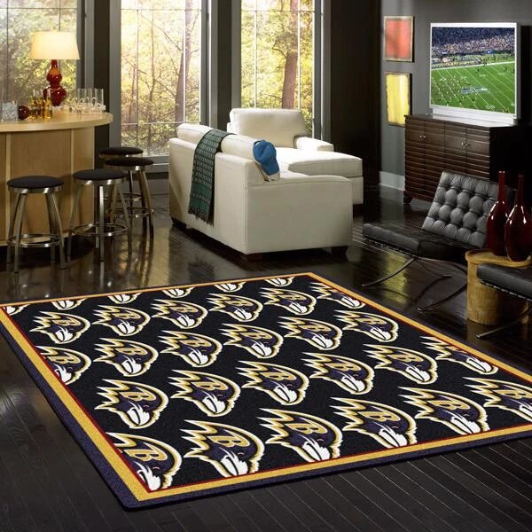 Baltimore Ravens Wiederholen Carpet Area Rug