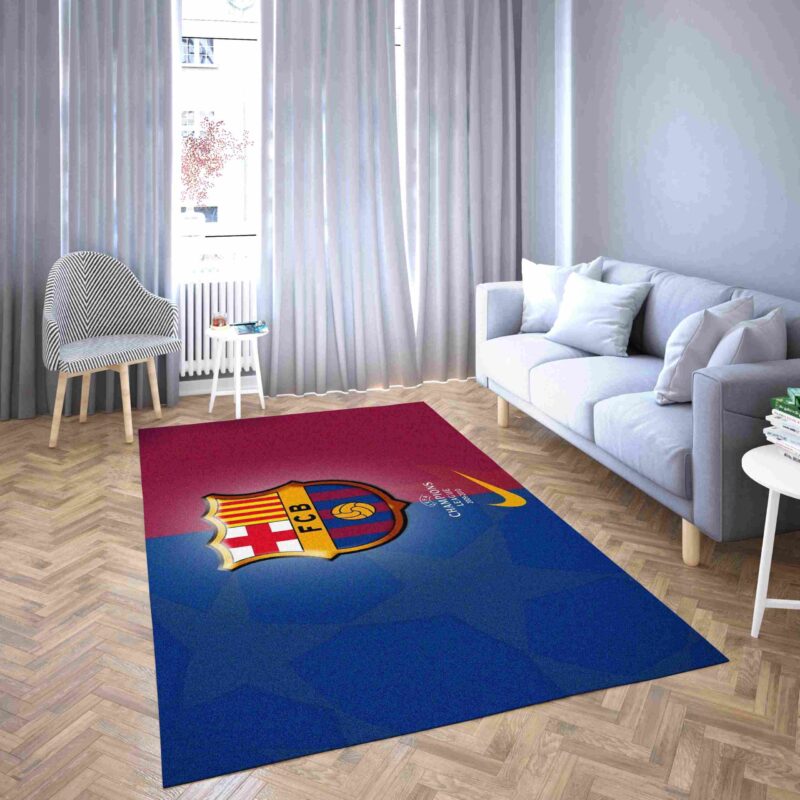 Barcelona Blue Und Red Football Club Carpet Area Rug