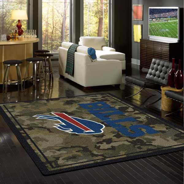 Buffalo Bills Camo Carpet Area Rug