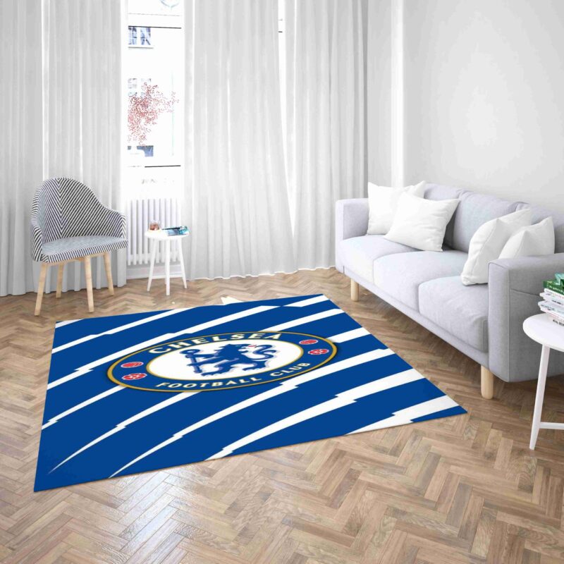 Chelsea Blau Und Weib Carpet Area Rug