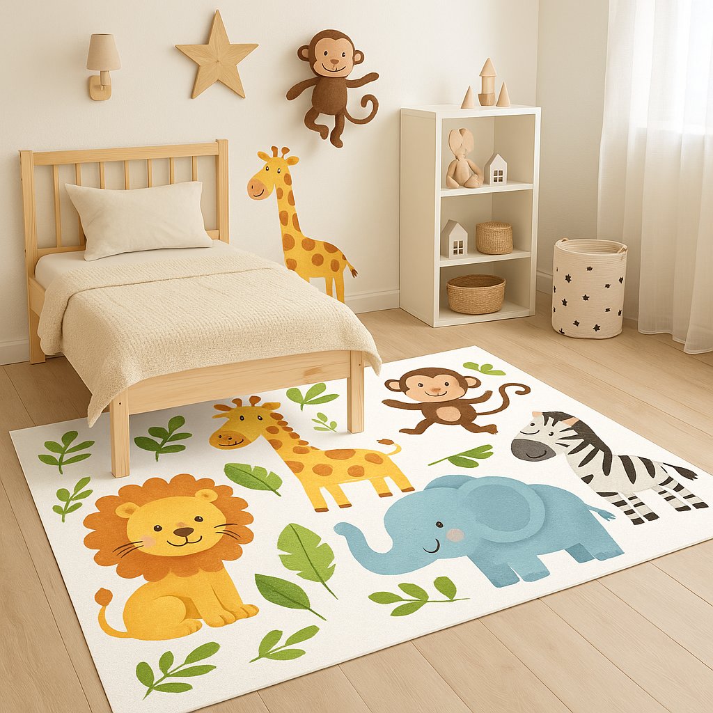 cute animal printed rugs